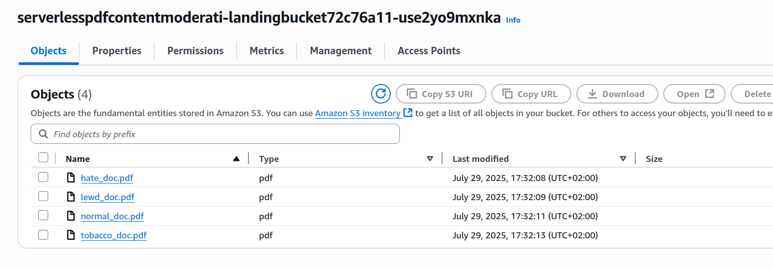 PDF Moderation Image Bucket